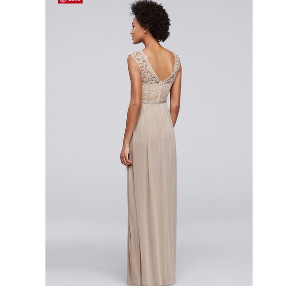 David’s Bridal Lace Bridesmaid Dress Wisteria - Picture 2 of 6